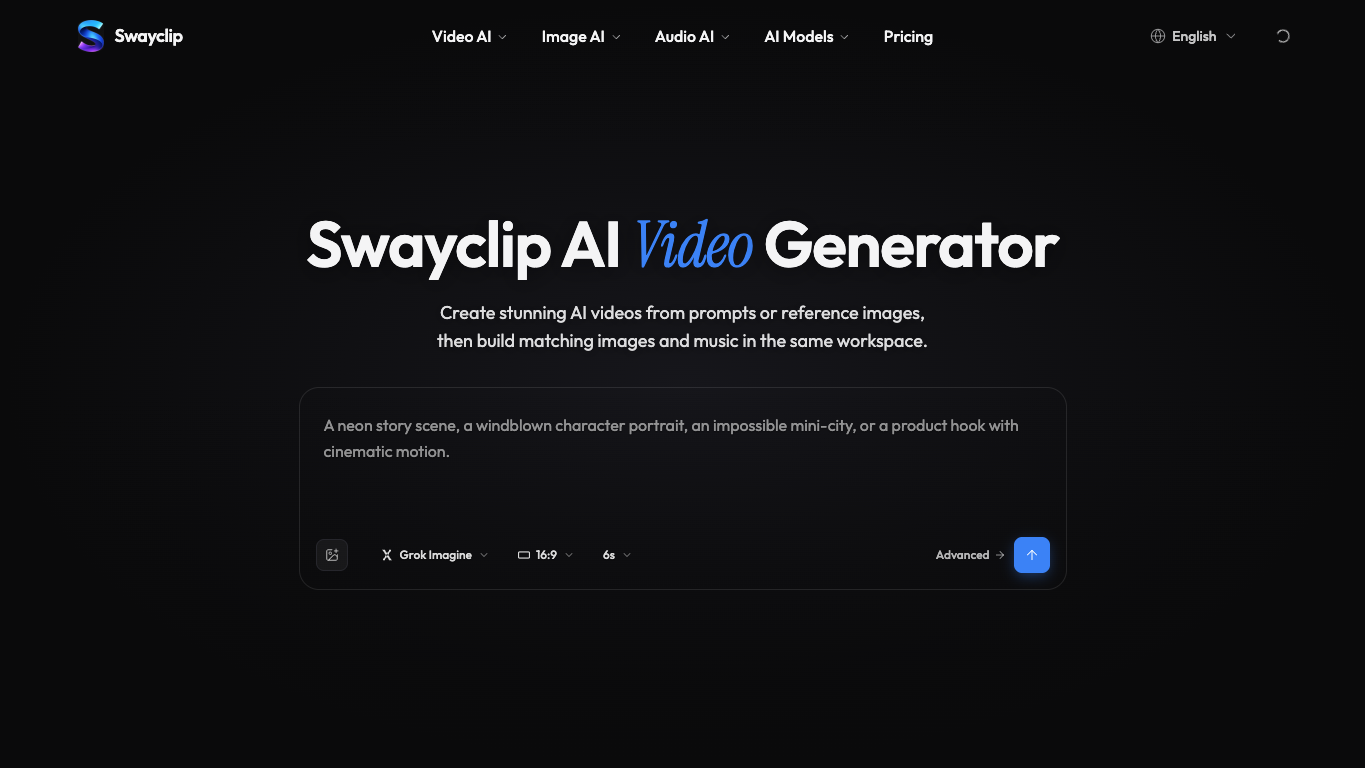 Swayclip AI Video Generator screenshot